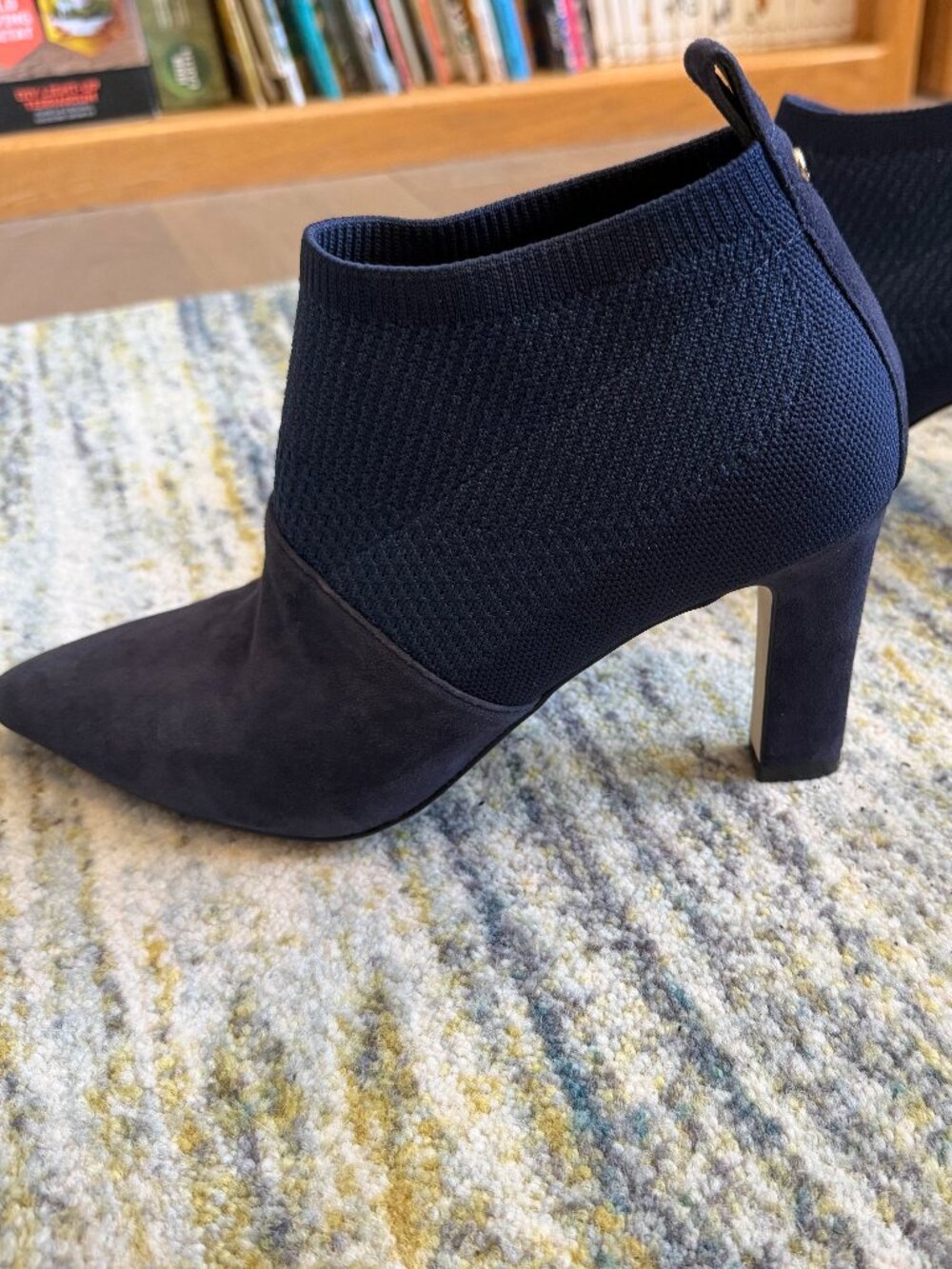 Cole Haan Blue Suede Leather Ankle Boots GrandSeries